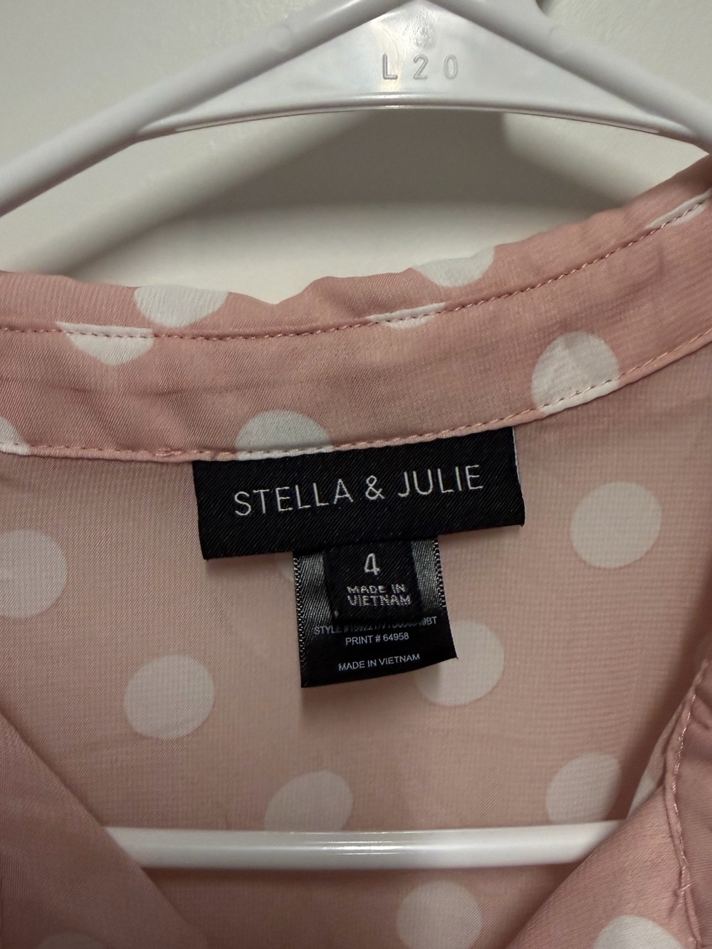 Stella & Julie Pink Polka Dot Midi Dress Women’s Size 4 Cottagecore Coquette - Picture 3 of 6